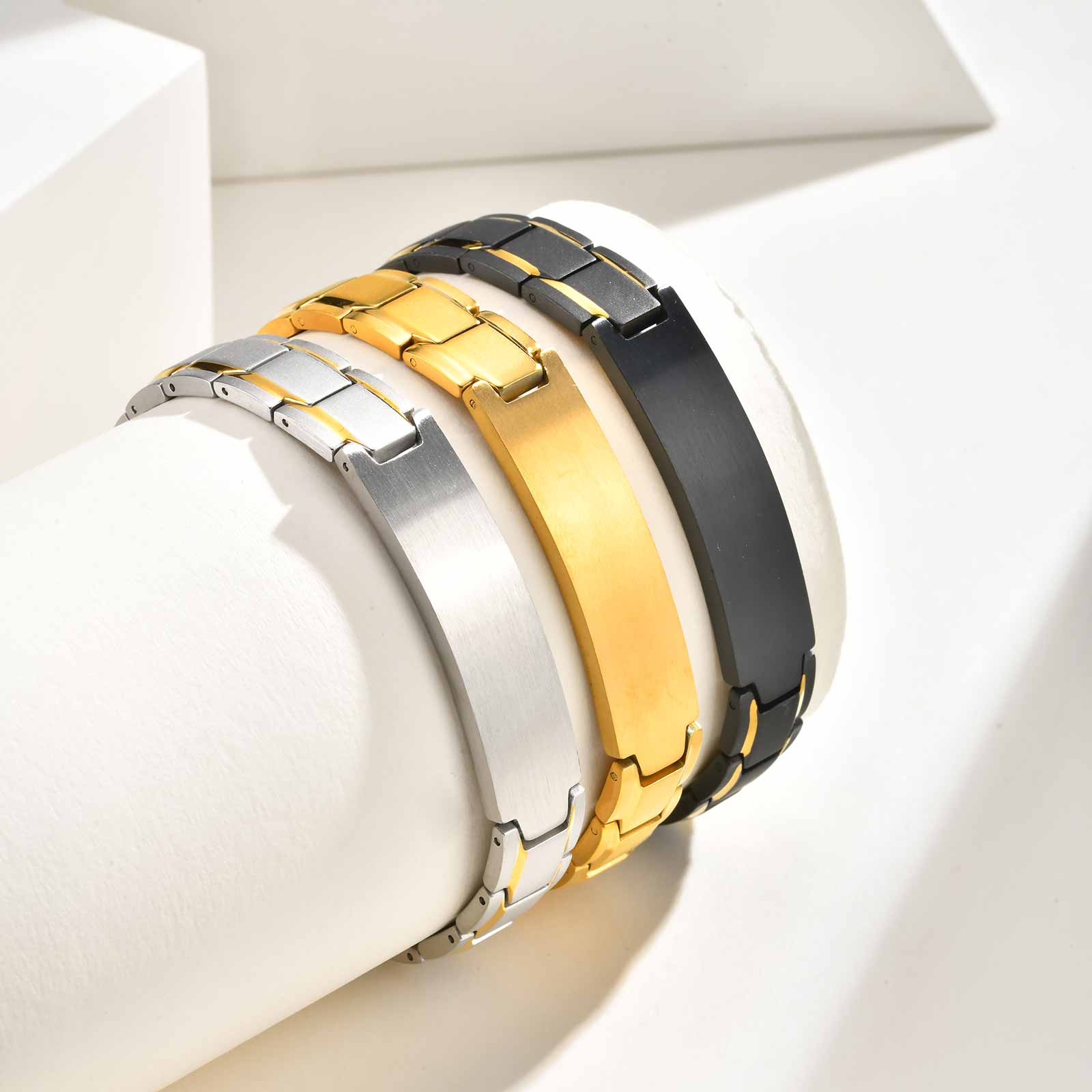 Jewelry Watches Men - Aangepaste naam tekst gegraveerde armband voor