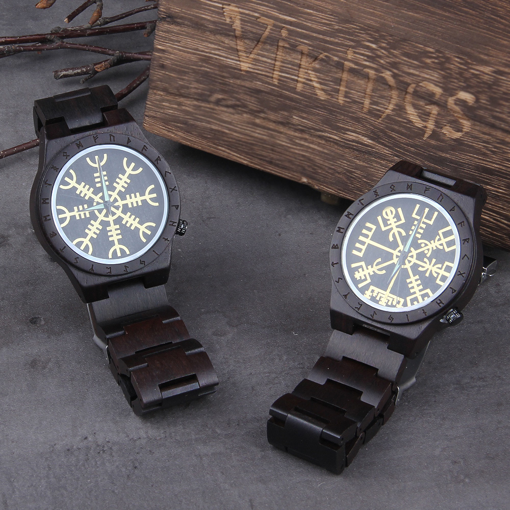 Jewelry Watches Men - Handgemaakte Houten Horloges Man Vrouwen Runic