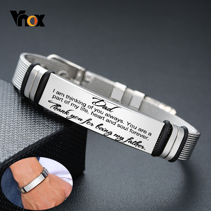 Jewelry Watches Men - Vnox Heren Rvs Custom Grave Id