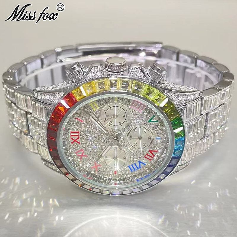 Jewelry Inspired Watches - Missfox Luxe Iced Horloge Voor Mannen
