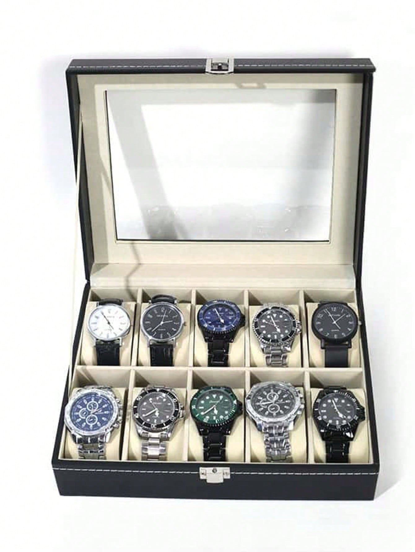 Jewelry Style Watches - Leren horlogedoos met slot, grote capaciteit