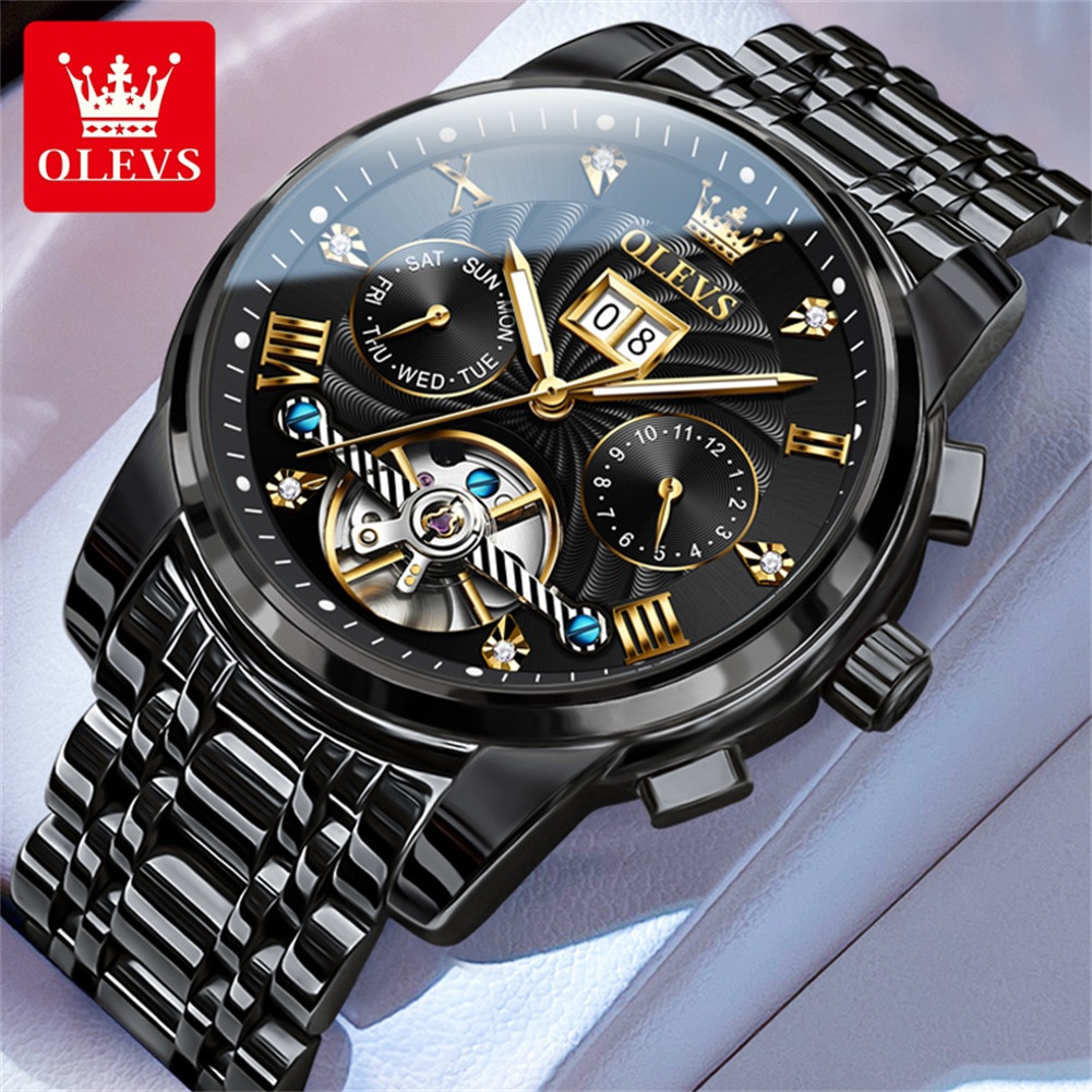Rolex Watch Datejust - OLEVS Klassieke herenhorloges Tourbillon Multifunctioneel volautomatisch