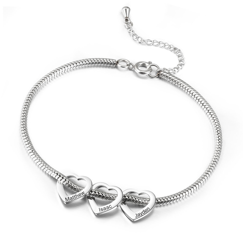 Anklet Foot Chain - PolishedPlus aangepaste familienaam armband enkelbandje gepersonaliseerde