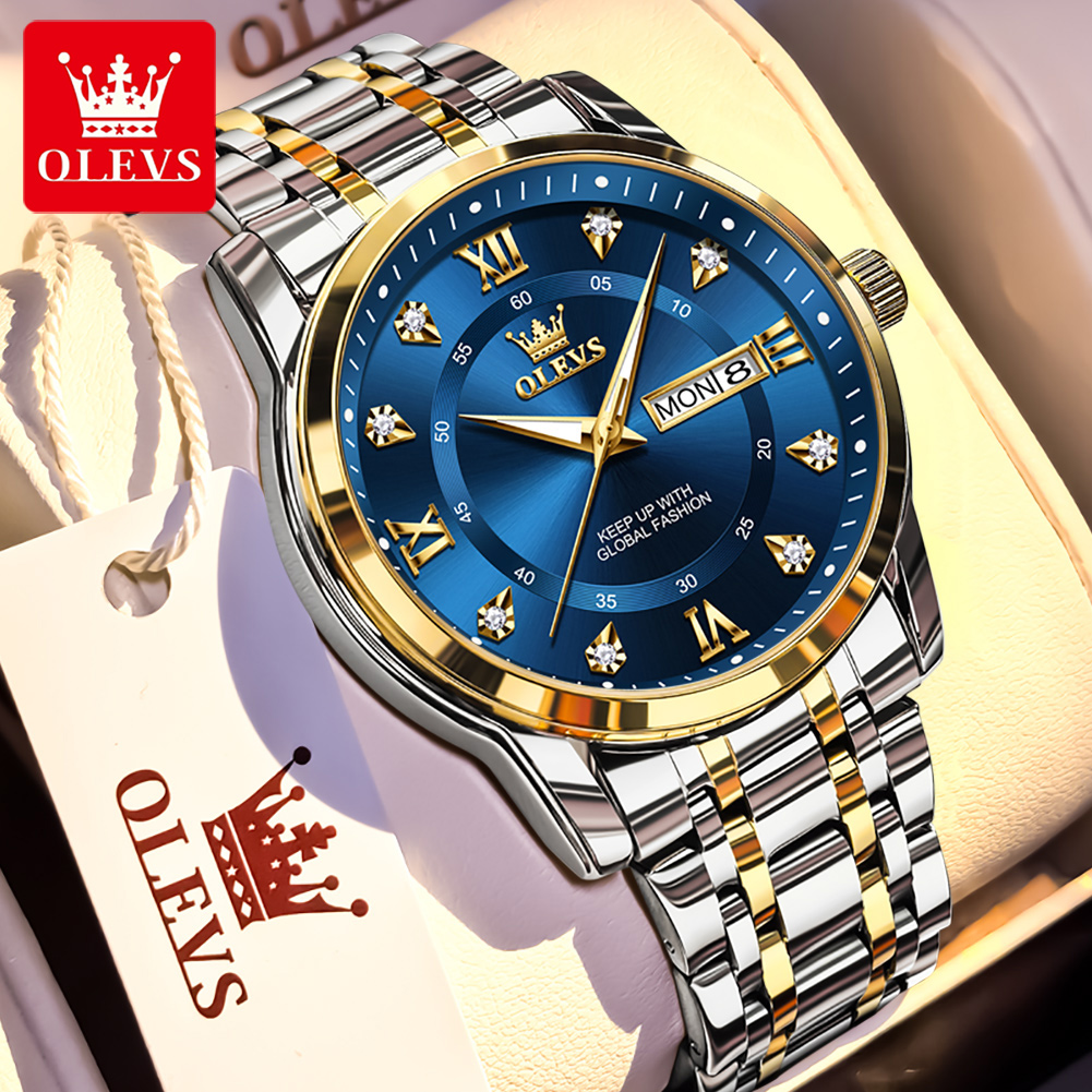 Jewelry Style Watches - OLEVS merk mode herenhorloges roestvrij staal