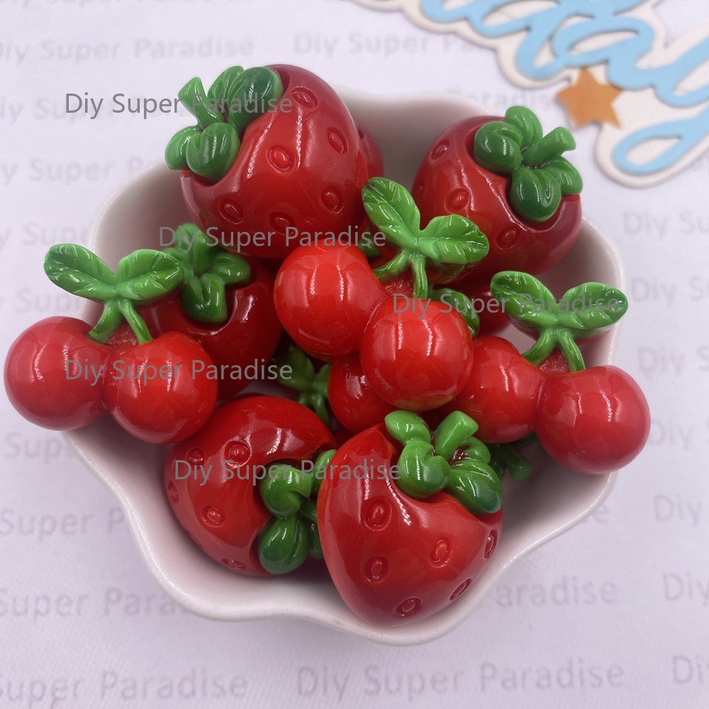 Paradise Jewelry & Watches Llc Miami Reviews - 8PCS Hars Kawaii Kleurrijke Rode Aardbei