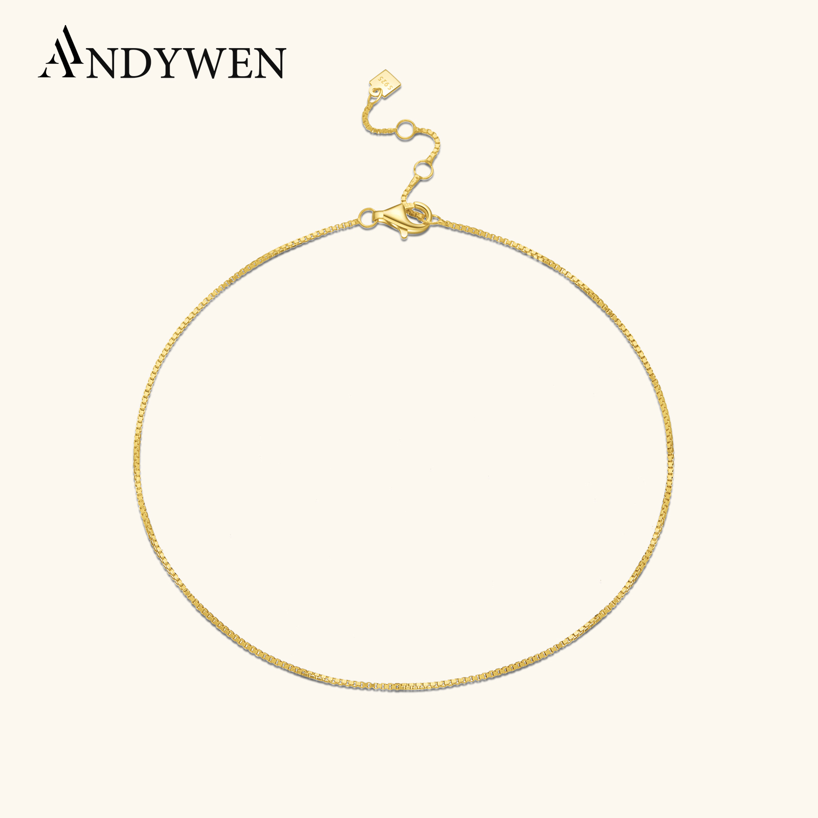 Anklet Foot Chain - ANDYWEN 925 sterling zilver goud baby