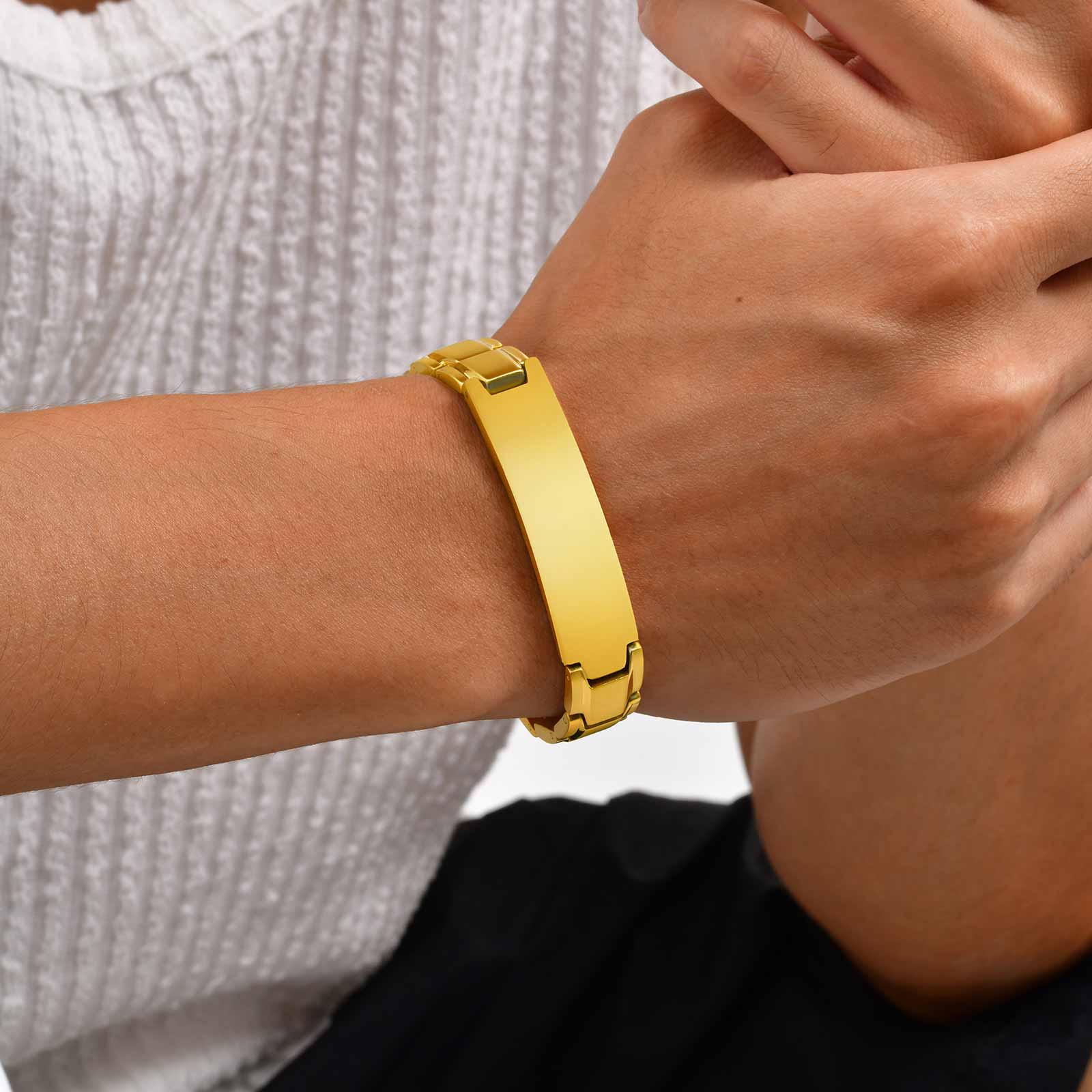 Aangepaste naam tekst gegravee - Jewelry Watches Men recensie en prijs