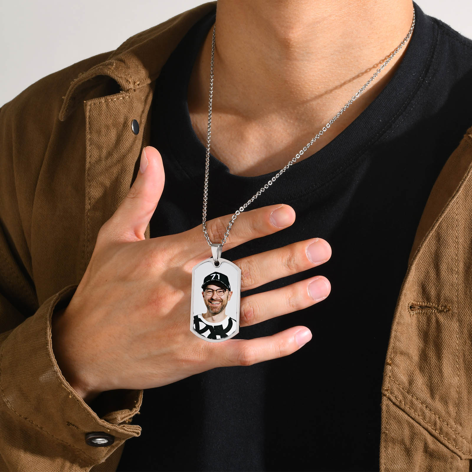 Vnox gratis aangepaste foto's  - Mens Dog Tag Necklace recensie en prijs