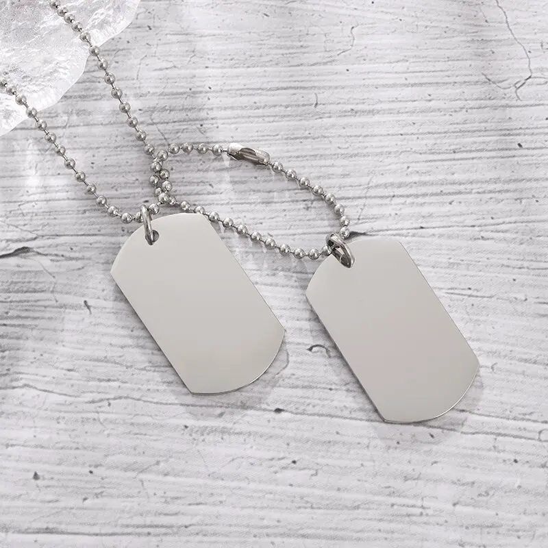 Eenvoudige roestvrijstalen dub - Mens Dog Tag Necklace recensie en prijs