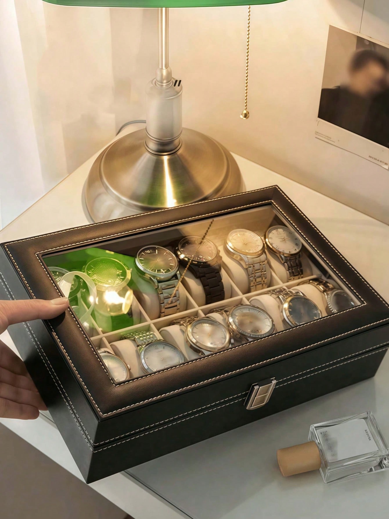 Leren horlogedoos met slot, gr - Jewelry Style Watches recensie en prijs