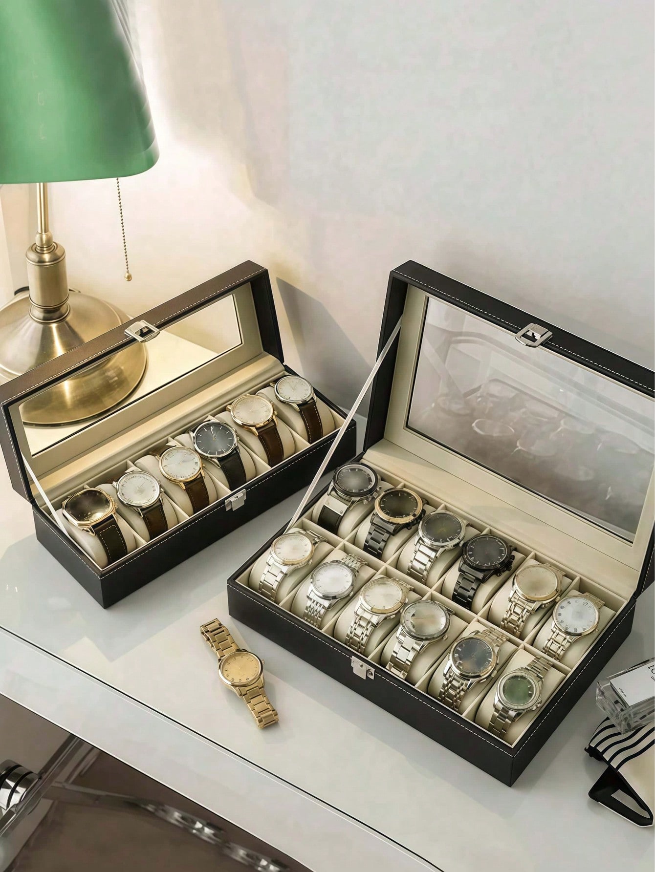 Leren horlogedoos met slot, gr - Jewelry Style Watches recensie en prijs