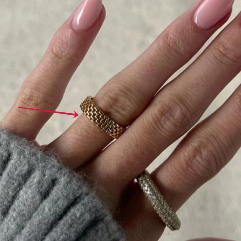 Goudkleurige Mesh-Kettingring  - Jewelry & Watches Bench recensie en prijs