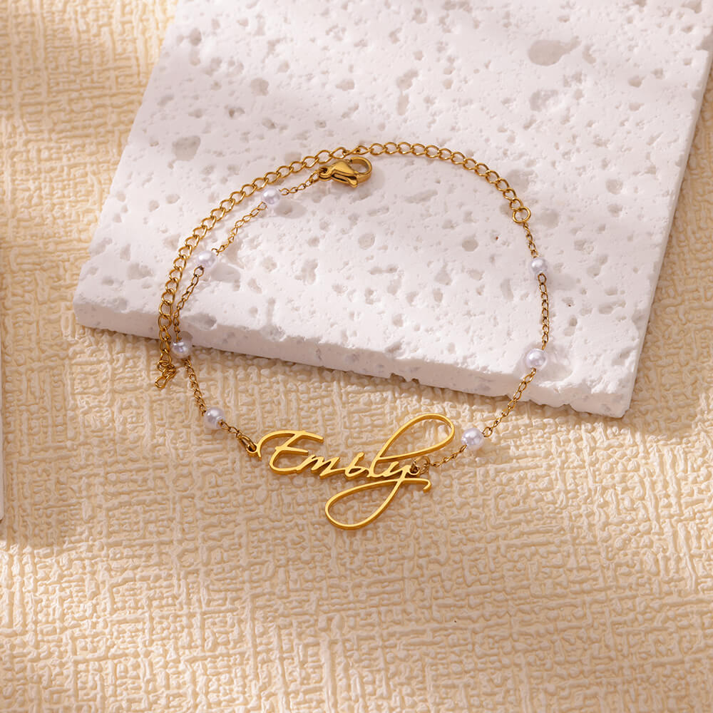 Aangepaste naam enkelbandjes v - Anklet Foot Chain recensie en prijs