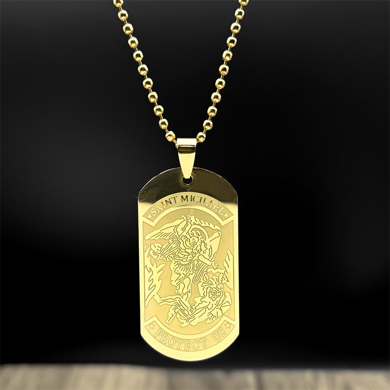 Saint Michael Protect Us Aarts - Mens Dog Tag Necklace recensie en prijs