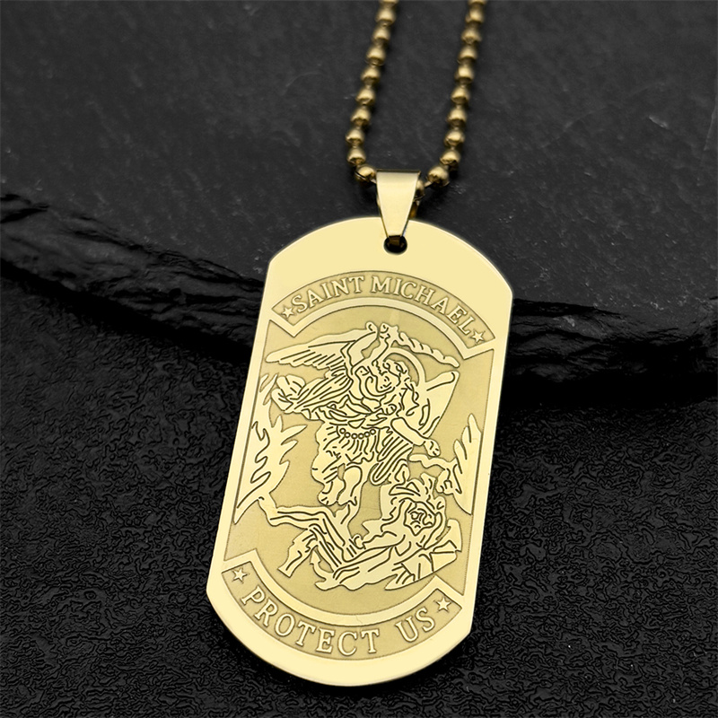 Saint Michael Protect Us Aarts - Mens Dog Tag Necklace recensie en prijs