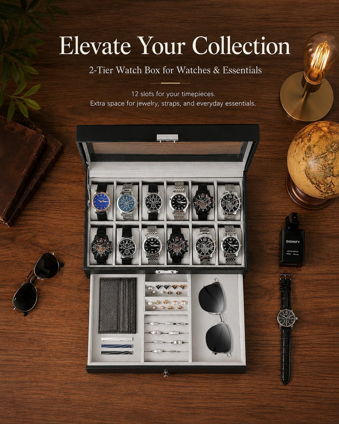 Horloge-opbergdoos voor mannen - Jewelry Watches Men recensie en prijs