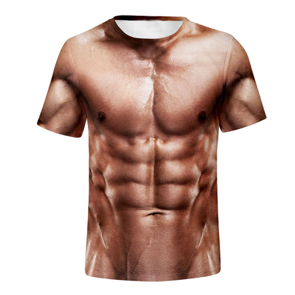 Grappige nep spierbuik 3D all- - Mens Dog Tag Necklace recensie en prijs